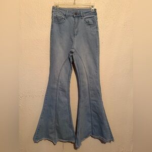 Women's Light Blue Flared Jeans